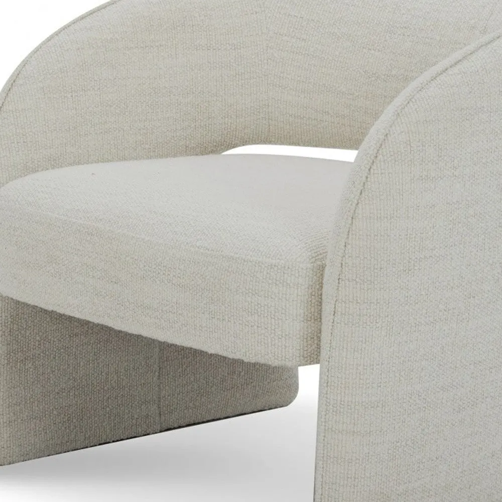 31 Cream Textural Solid Color Arm Chair