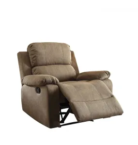 38 X 38 X 39 Taupe Polished Microfiber Fabric Recliner