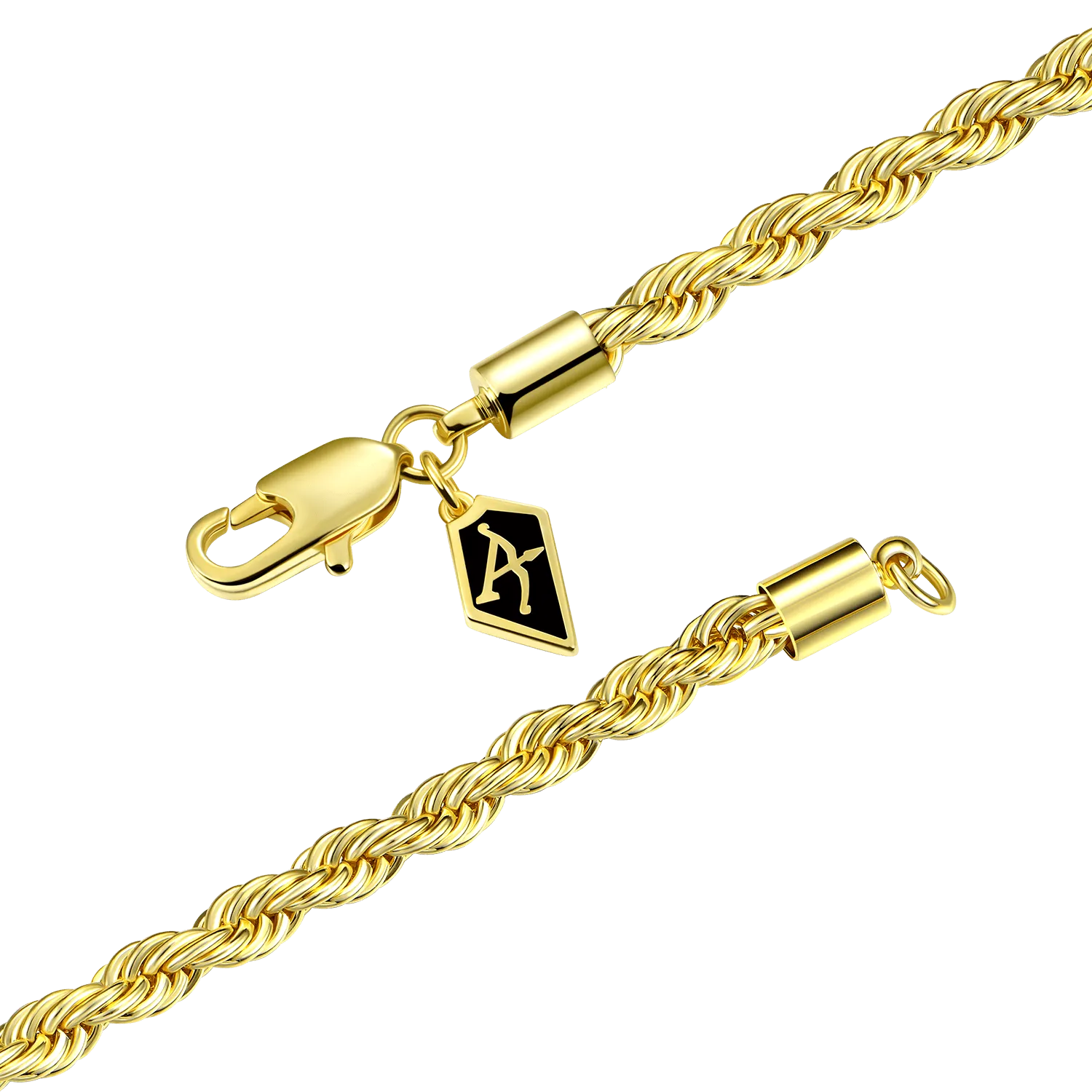 4.5mm Rope Bracelet - Yellow Gold