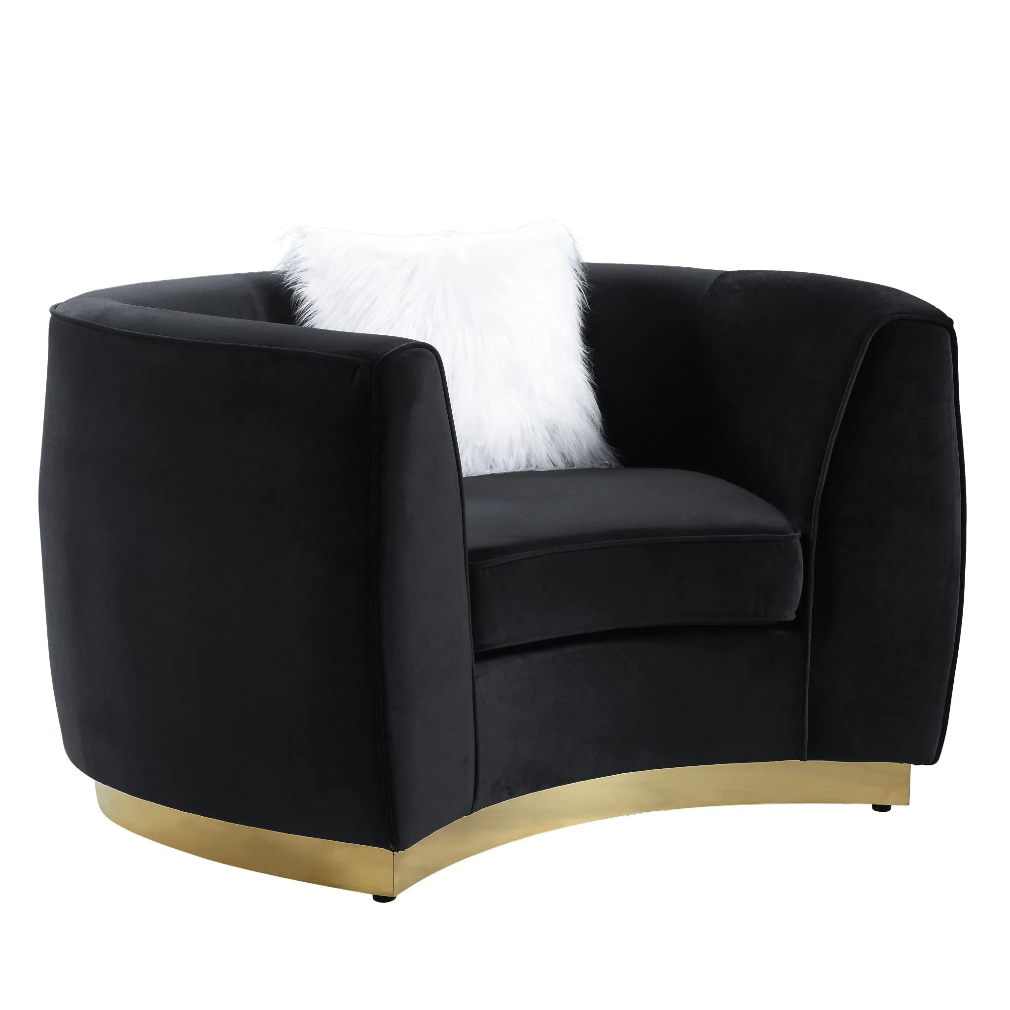 48 Black Velvet Chair And A Half