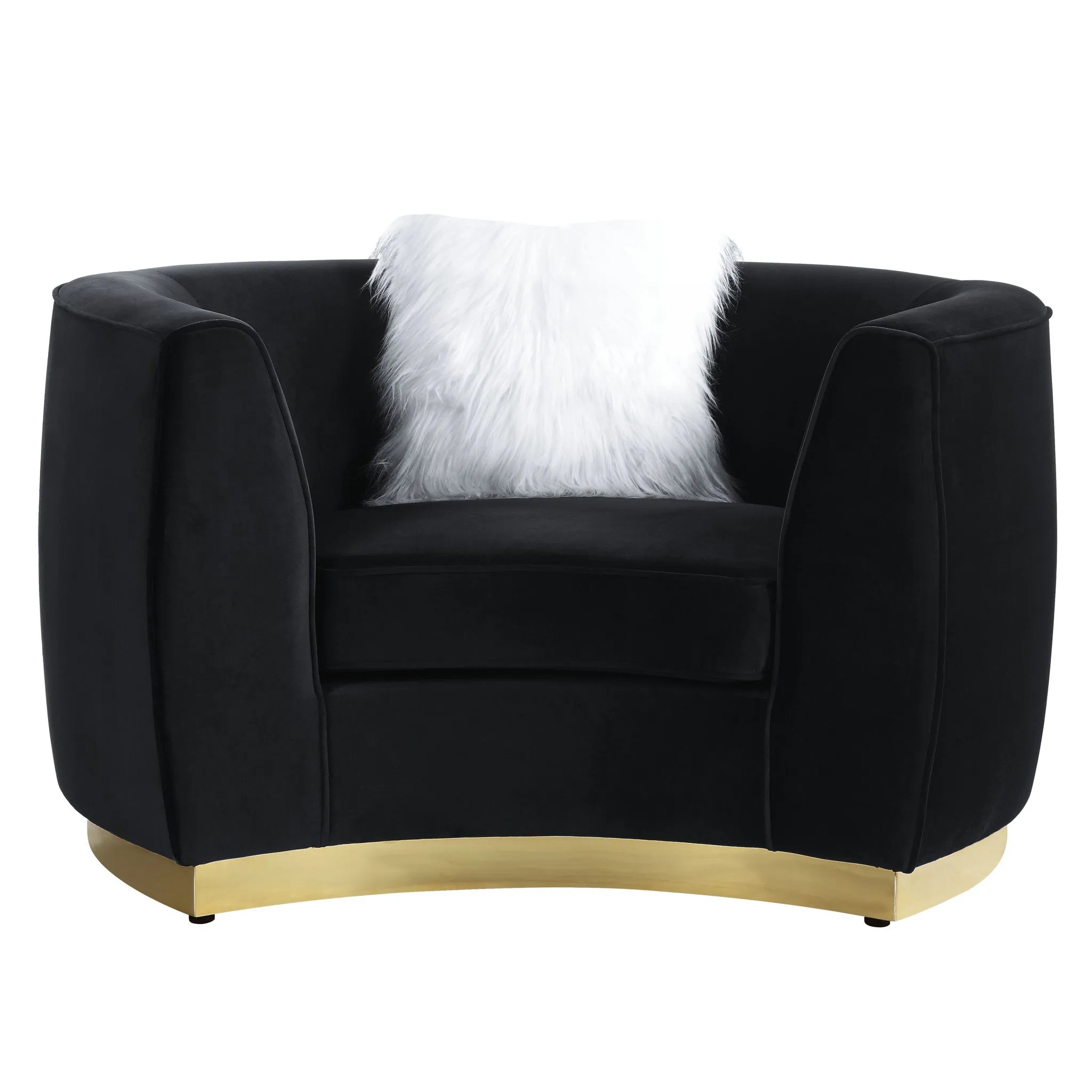 48 Black Velvet Chair And A Half