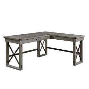 67 Gray L Shape Writing Desk