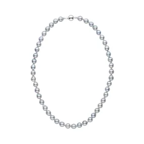 7.0-7.5 mm 16 Inch Silver-Blue Akoya Baroque Pearl Necklace