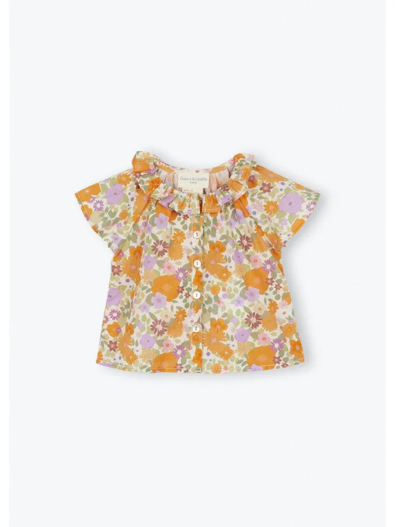 [70%OFF] BABY BLOUSE WITH FLOWER PRINT GOTS