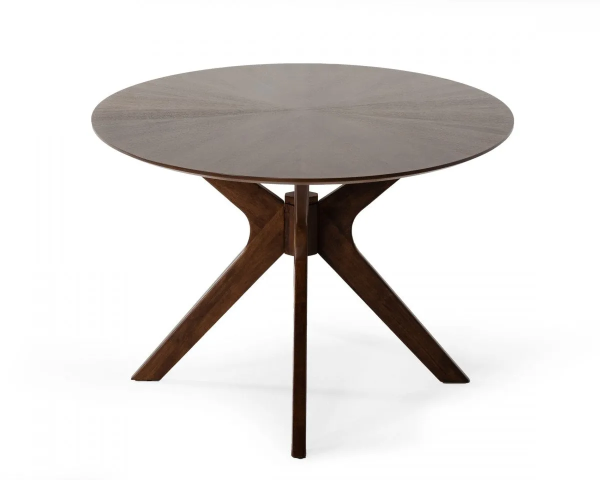 75 Walnut Finish Oval Wood Dining Table