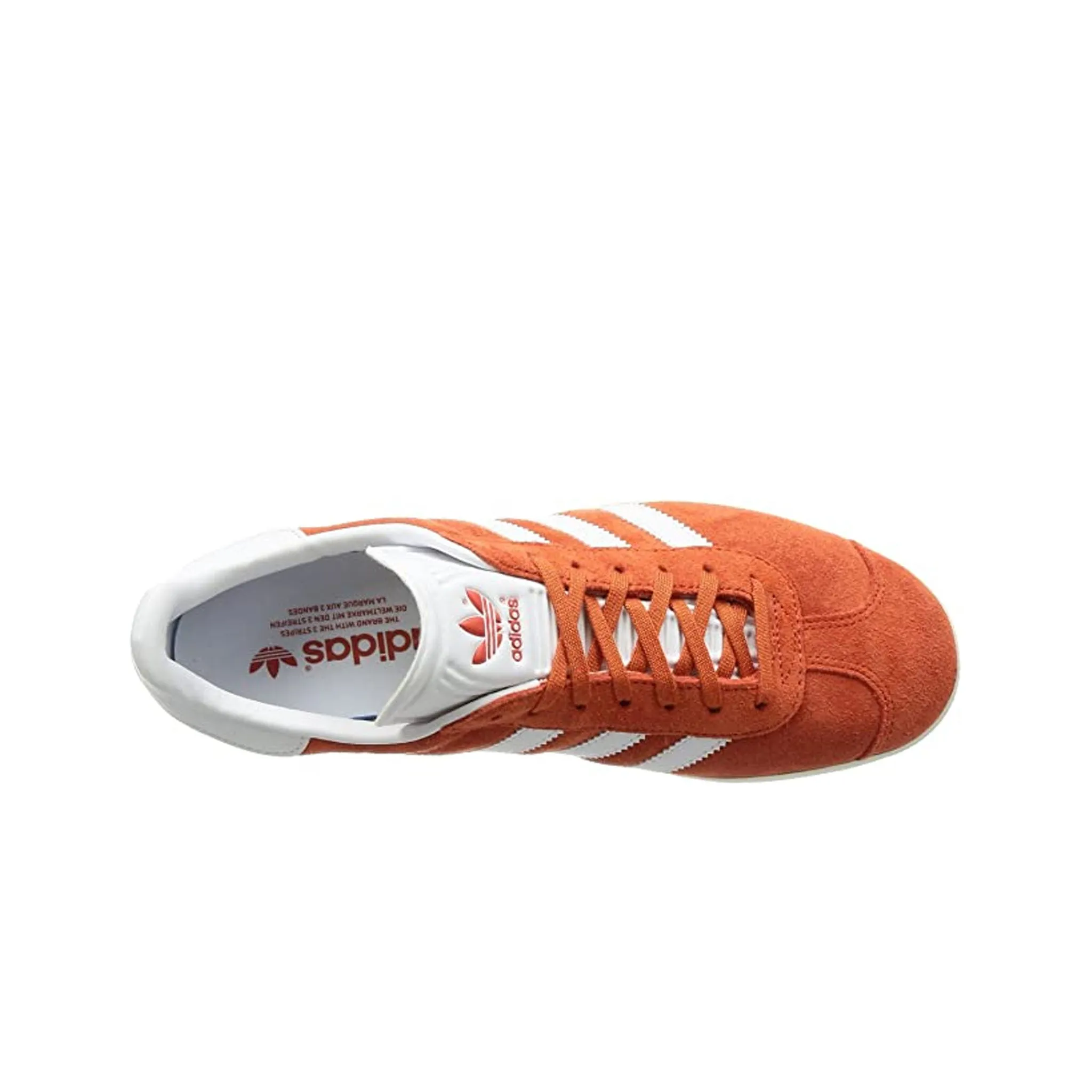 Adidas Gazelle Lace-Up Orange Suede Leather Mens Trainers BZ0024