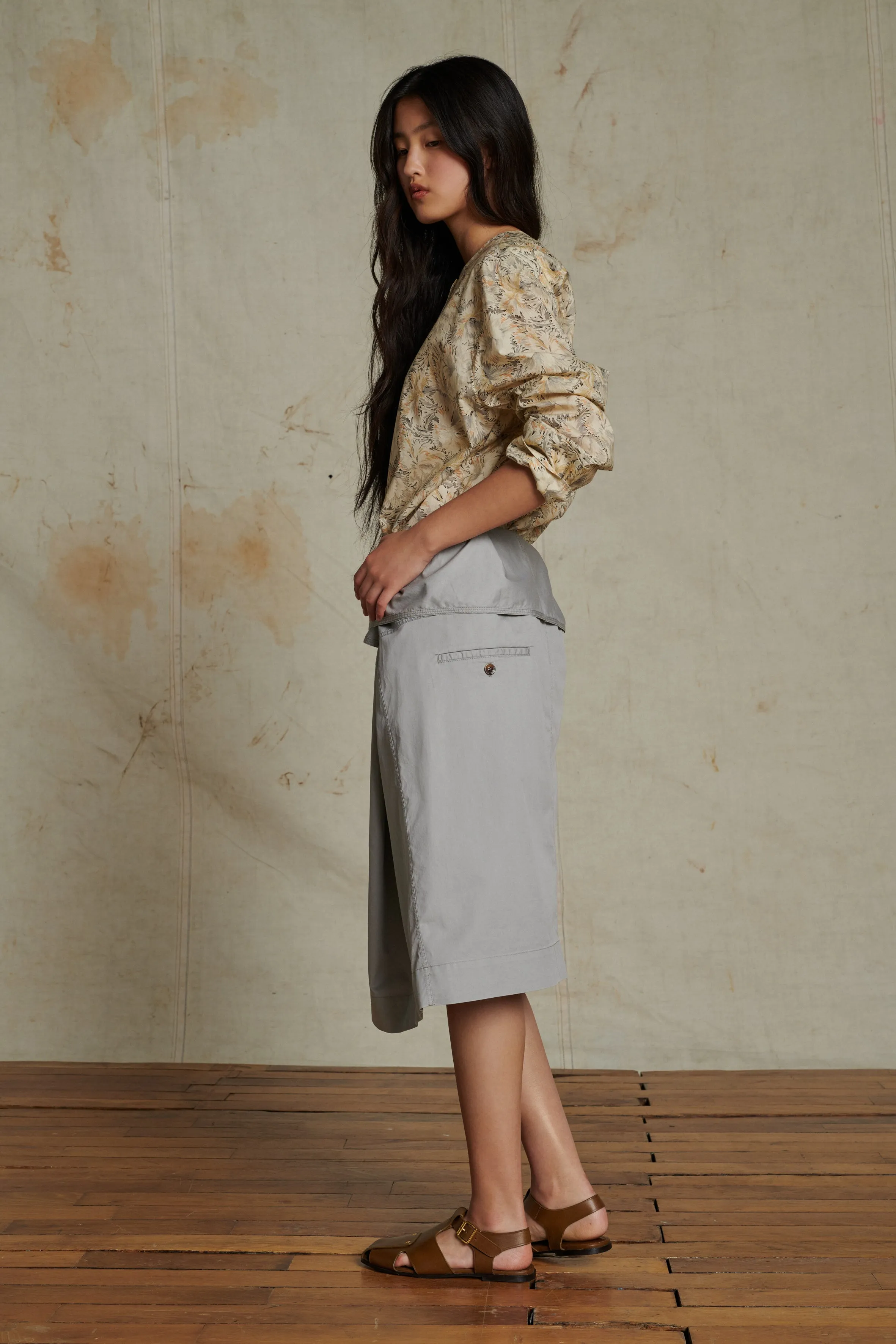 Alaska Blouse Beige/Gris