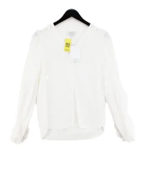 & Other Stories Women's Blouse UK 8 White 100% Cotton