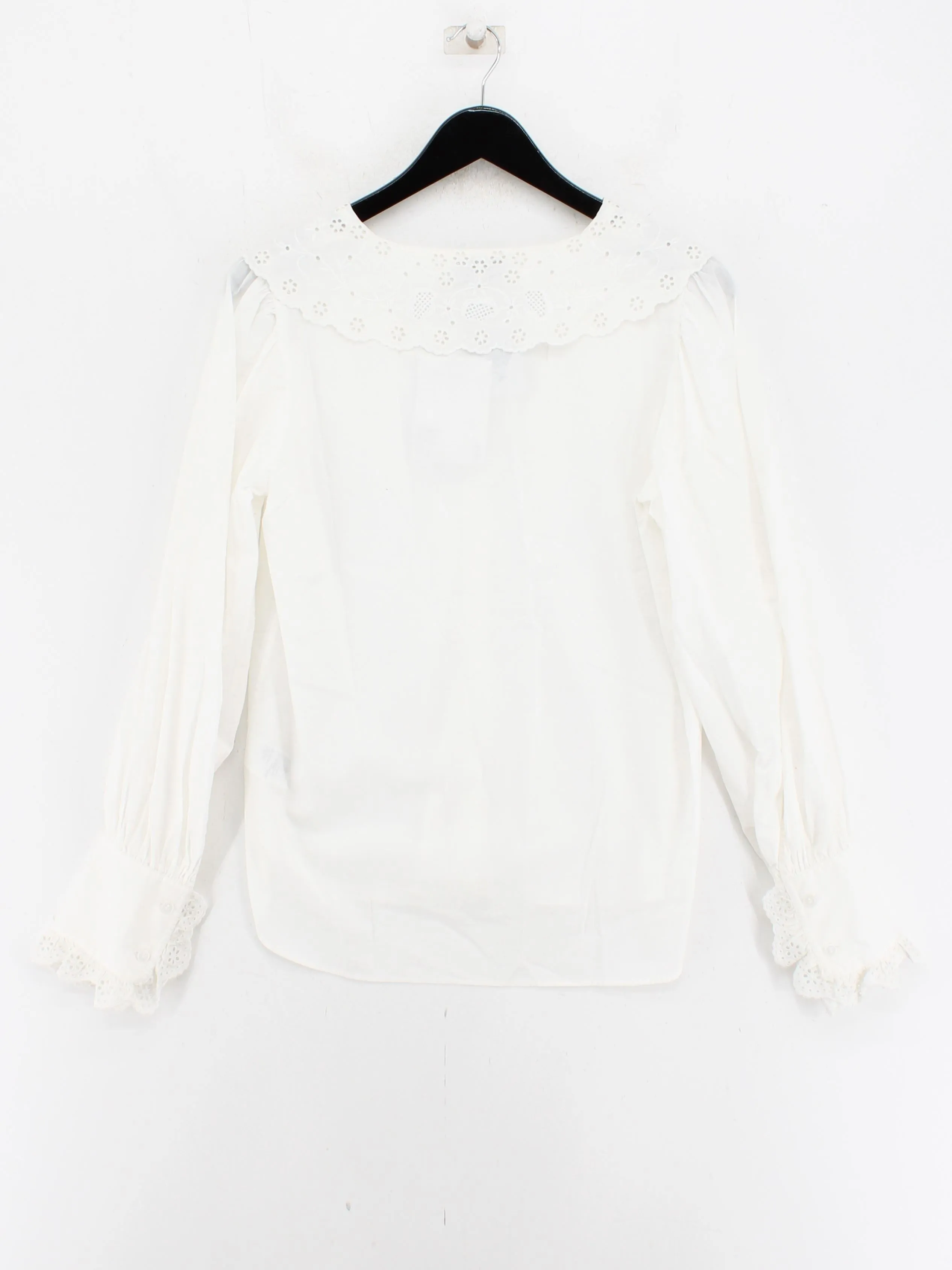 & Other Stories Women's Blouse UK 8 White 100% Cotton