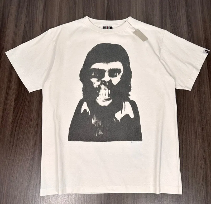 BAPE x Saint Mxxxxxx Skull Tee Vintage White