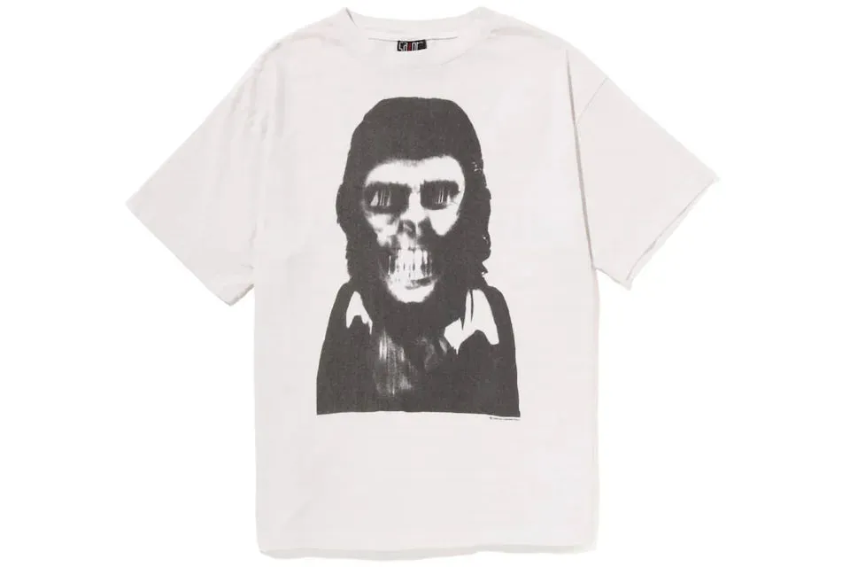 BAPE x Saint Mxxxxxx Skull Tee Vintage White