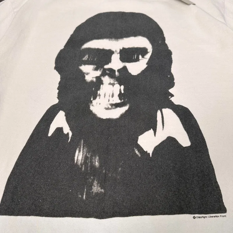 BAPE x Saint Mxxxxxx Skull Tee Vintage White