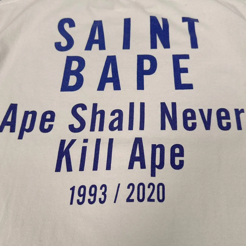 BAPE x Saint Mxxxxxx Skull Tee Vintage White