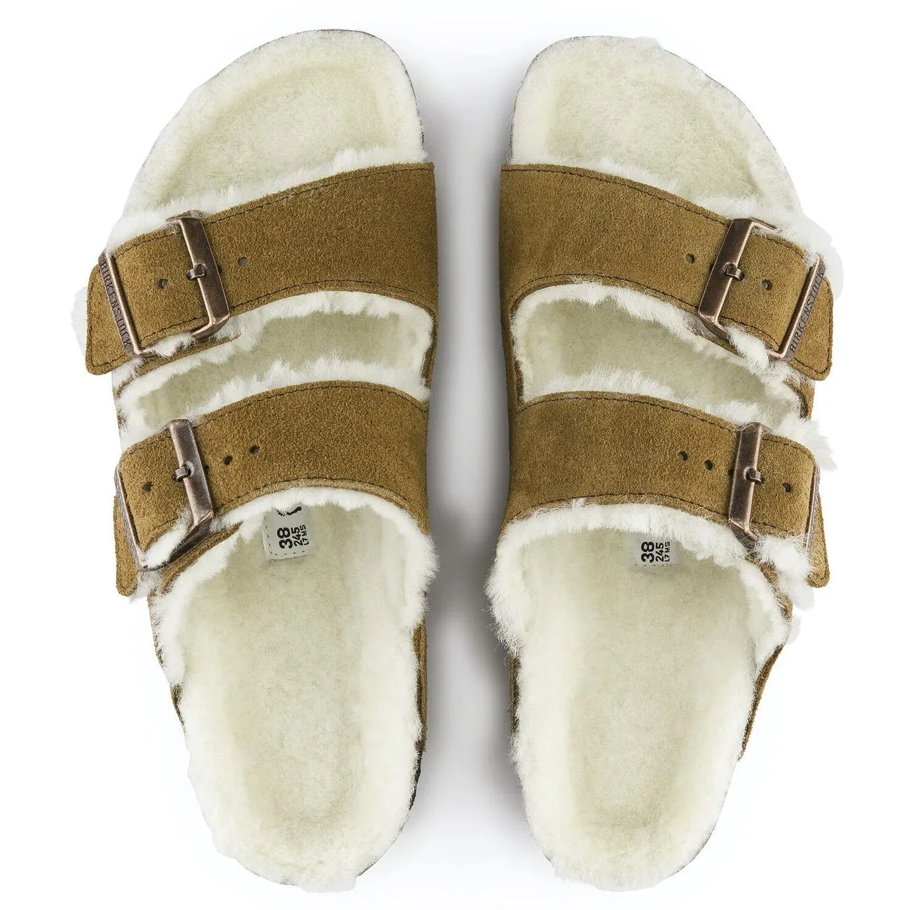 Birkenstock Seasonal, Arizona, Suede Leather, Regular Fit, Shearling Mink