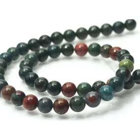 Bloodstone Smooth Round 8mm Strand