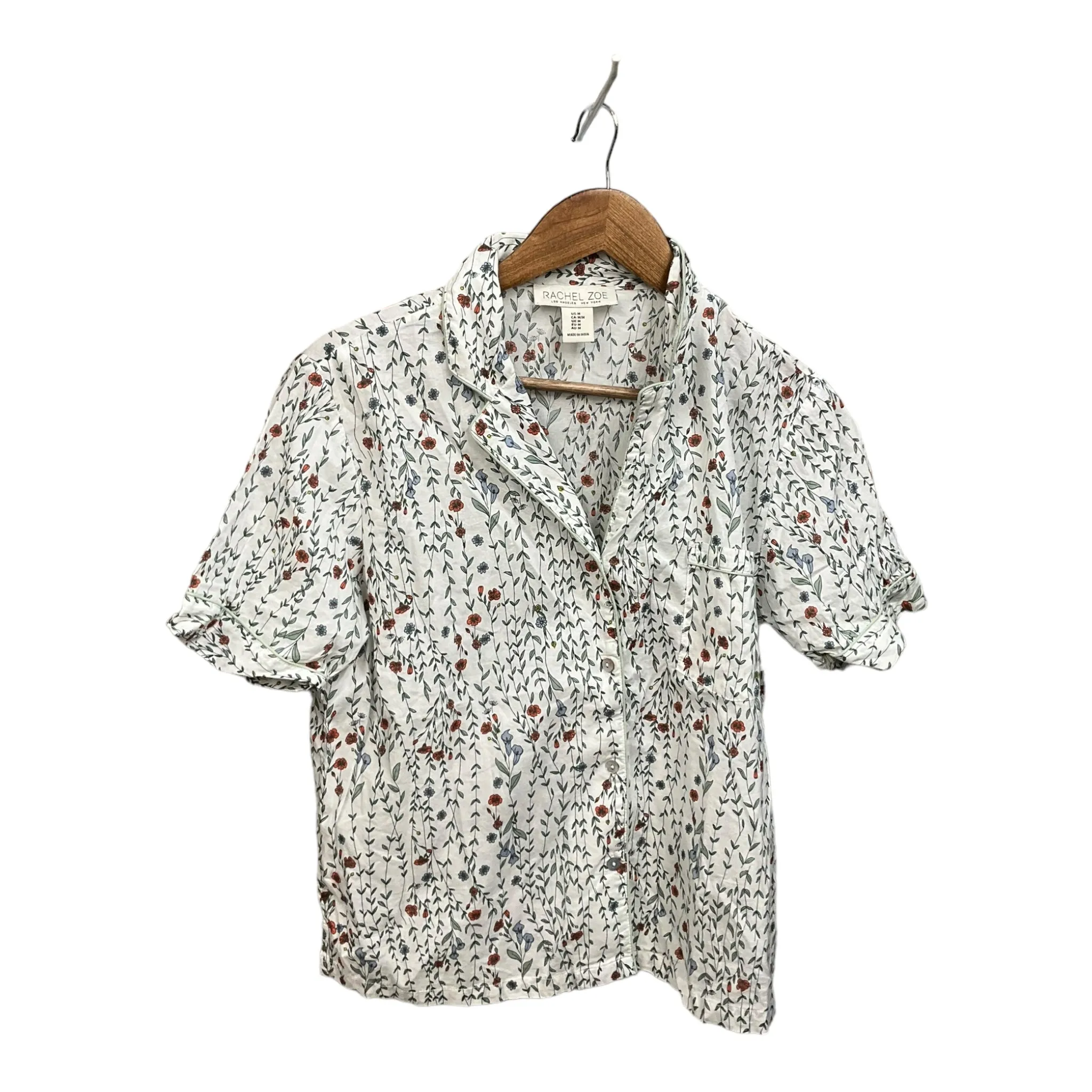 Blouse Short Sleeve By Rachel Zoe In Floral Print, Size: M