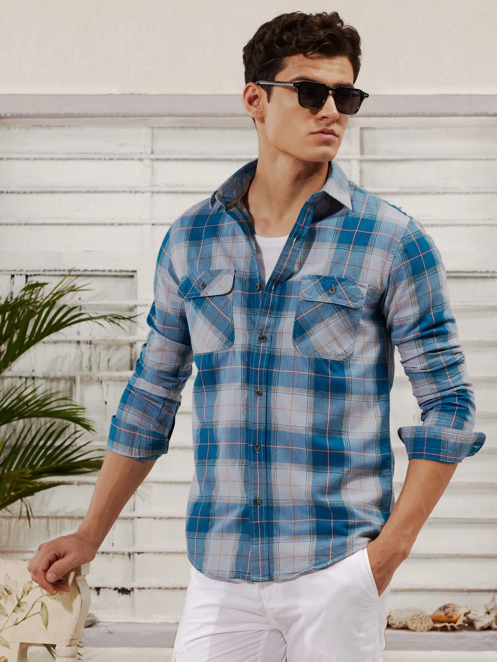 Blue Checked Shirt