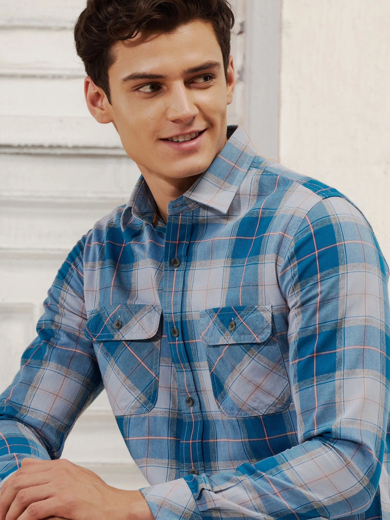 Blue Checked Shirt