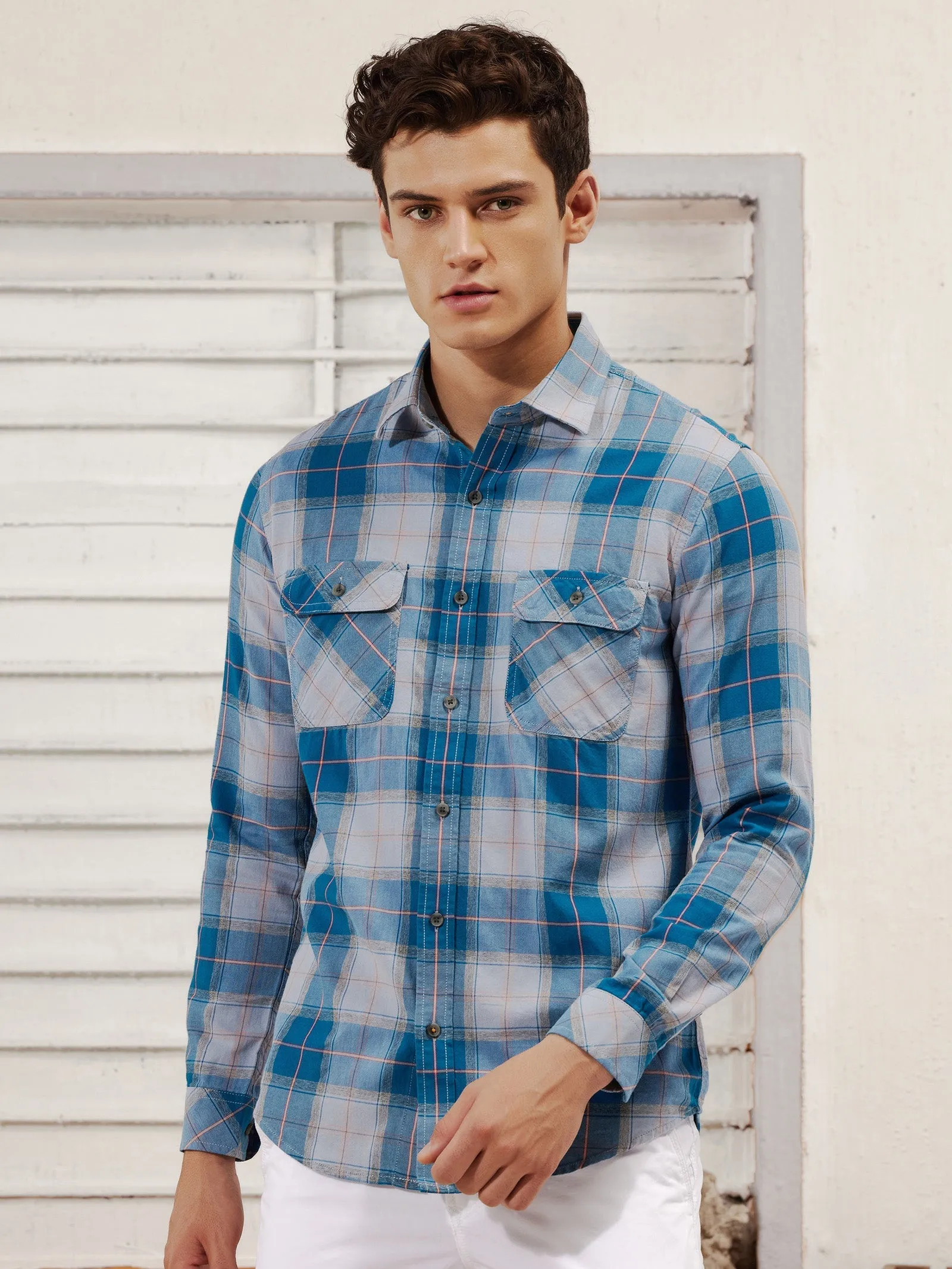 Blue Checked Shirt