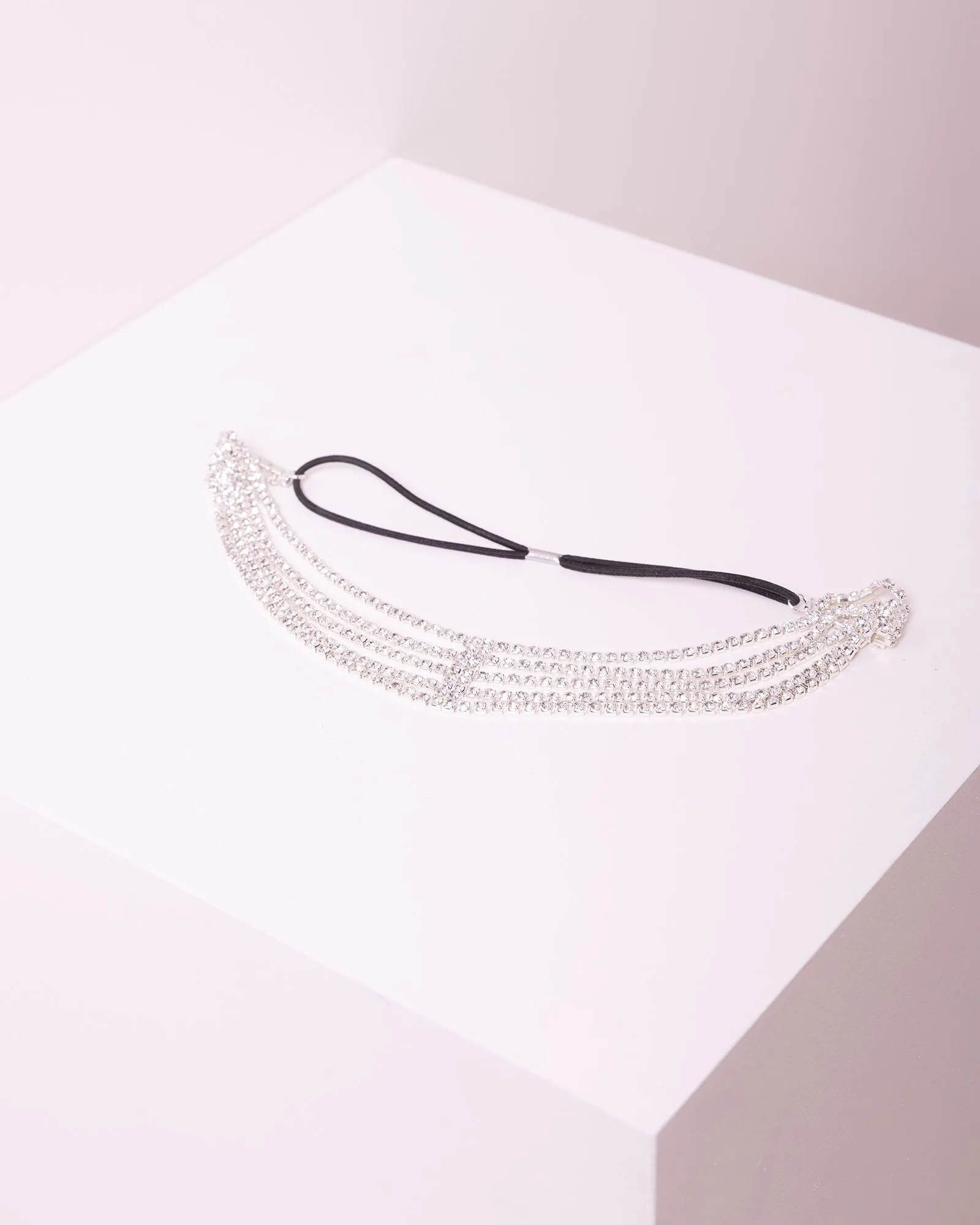 Bowie Silver Diamante Headband