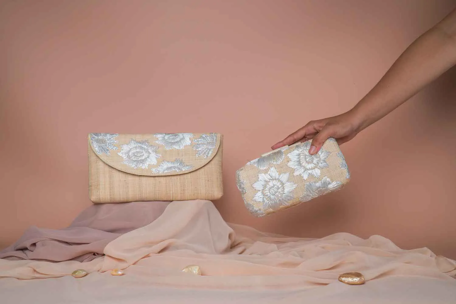 Casey Embroidered Envelope Clutch