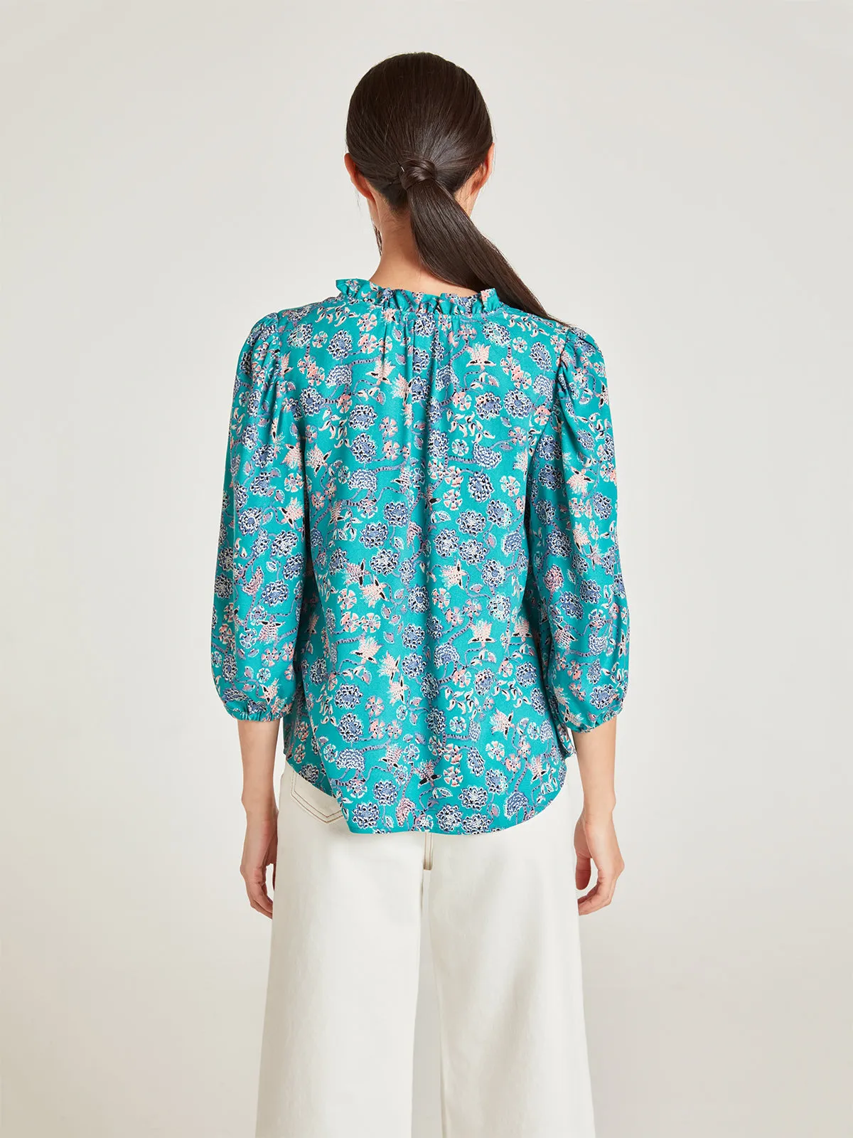 Chandri Tencel™ Crepe Blouse - Midori Green