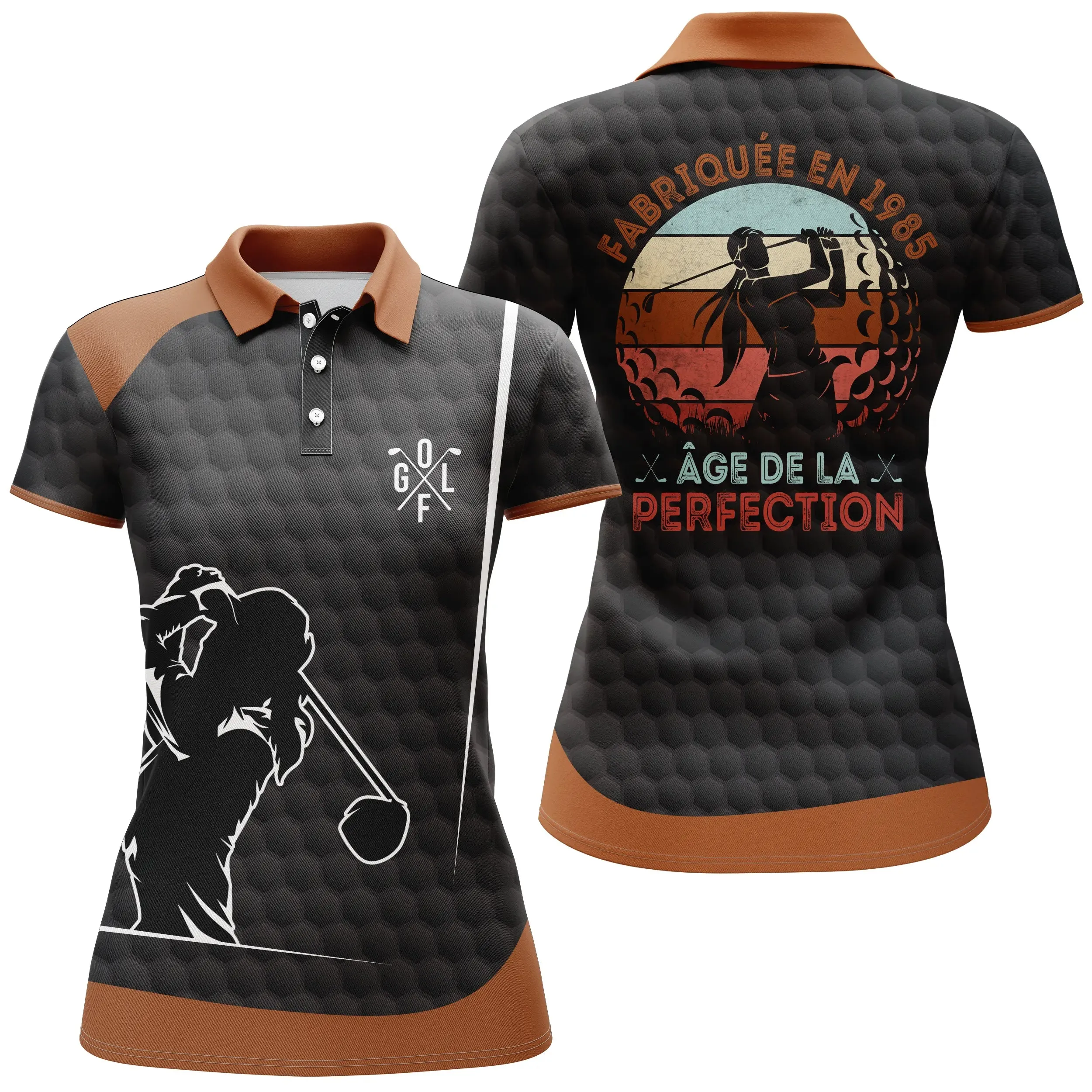 Chiptshirts - Polo De Golf, Cadeau Humour Pour Fans De Golf, Anniversaire 1985, Polo de Sport Homme et Femme, Fabriqué en 1985 - ge de la Perfection - CTS27052217