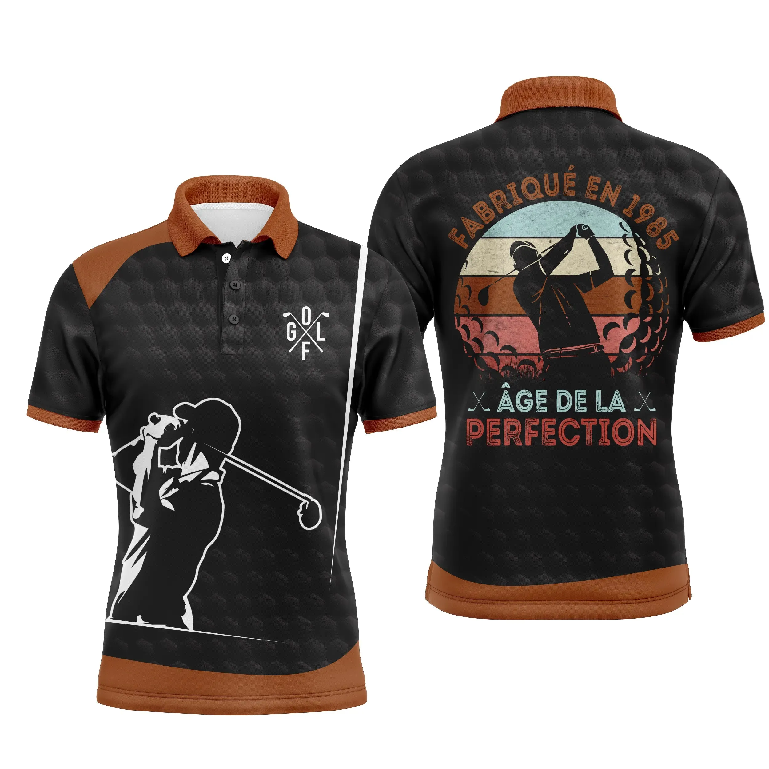 Chiptshirts - Polo De Golf, Cadeau Humour Pour Fans De Golf, Anniversaire 1985, Polo de Sport Homme et Femme, Fabriqué en 1985 - ge de la Perfection - CTS27052217