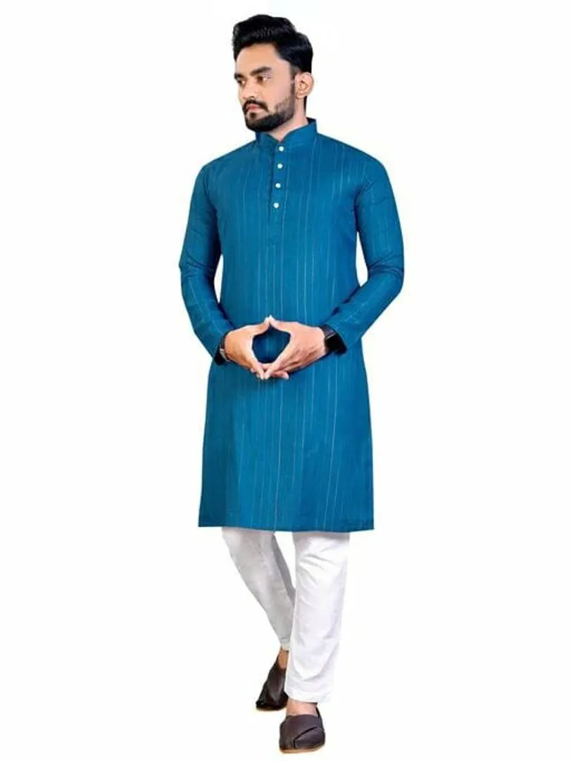 Classic Cotton Solid Kurta  Bottom Sets for Men