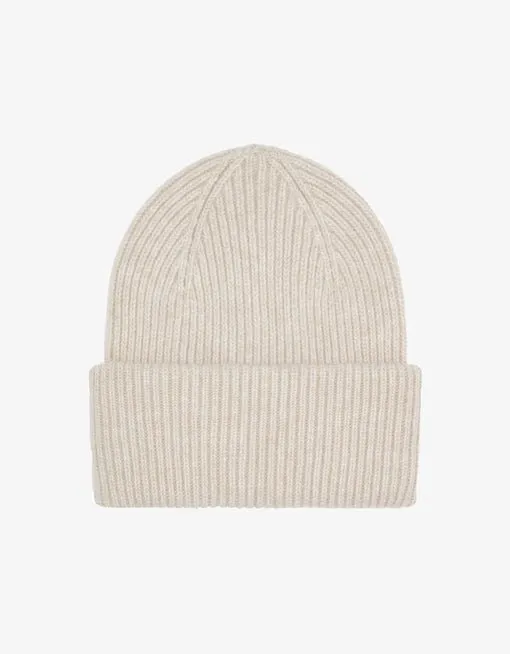 Colorful Merino Wool Hat Ivory White