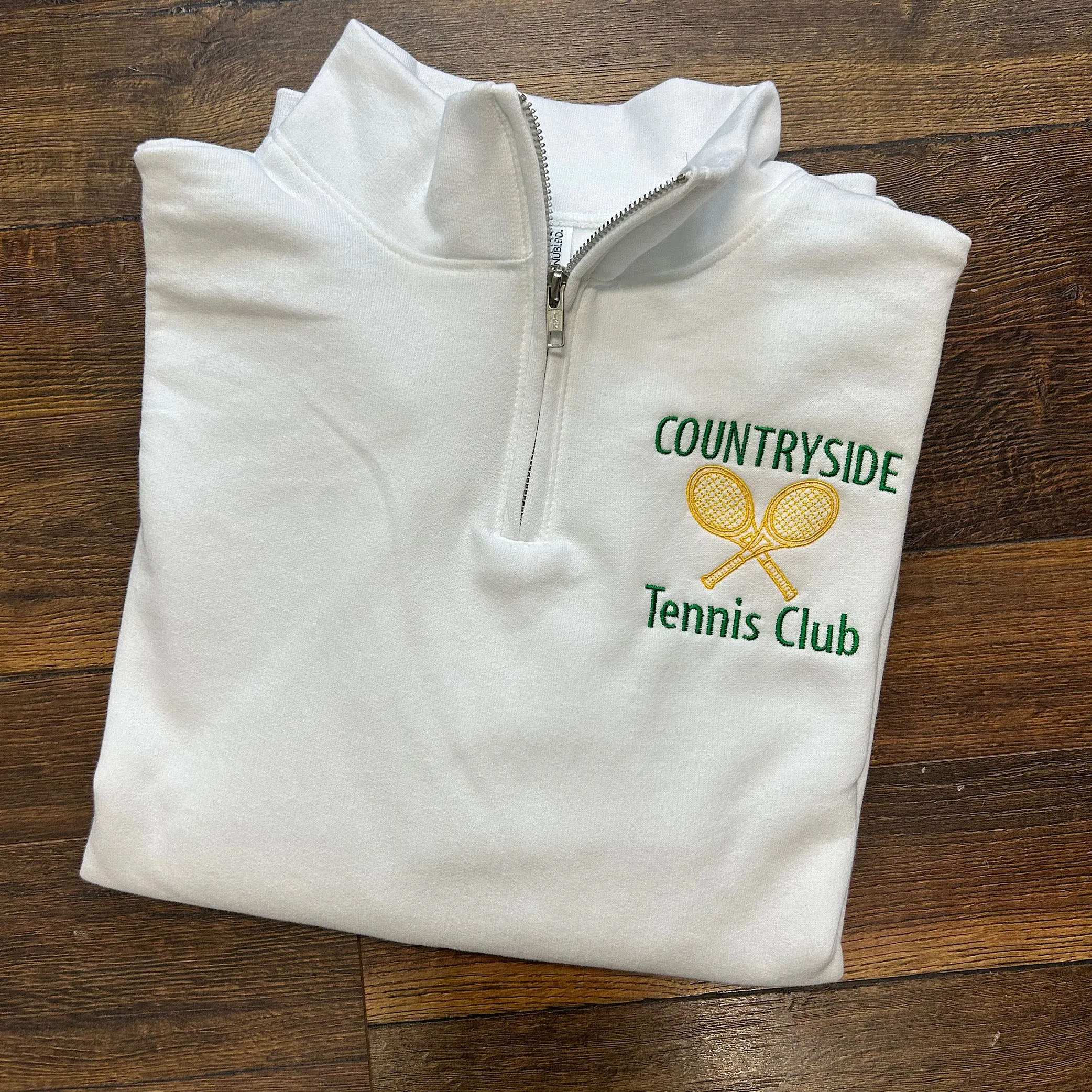 Custom Tennis Club Embroidered Sweatshirt