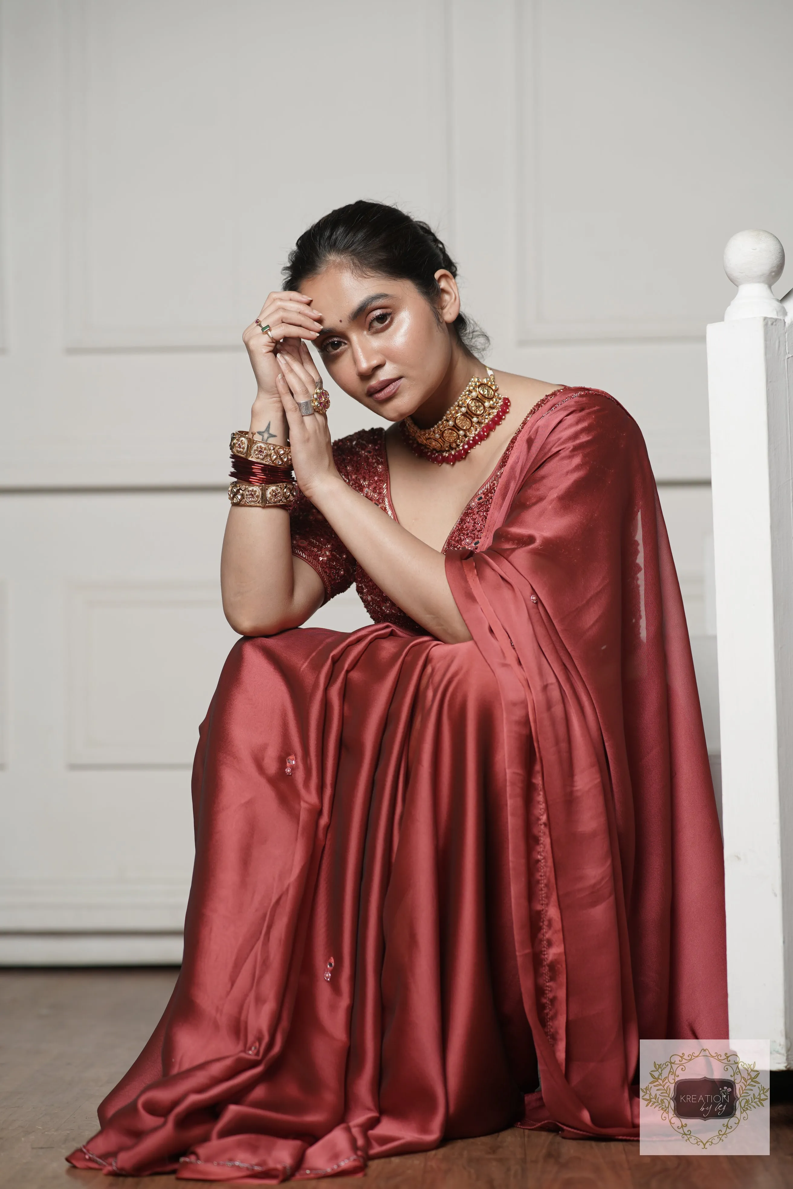 Dark Pink Cocktail Saree