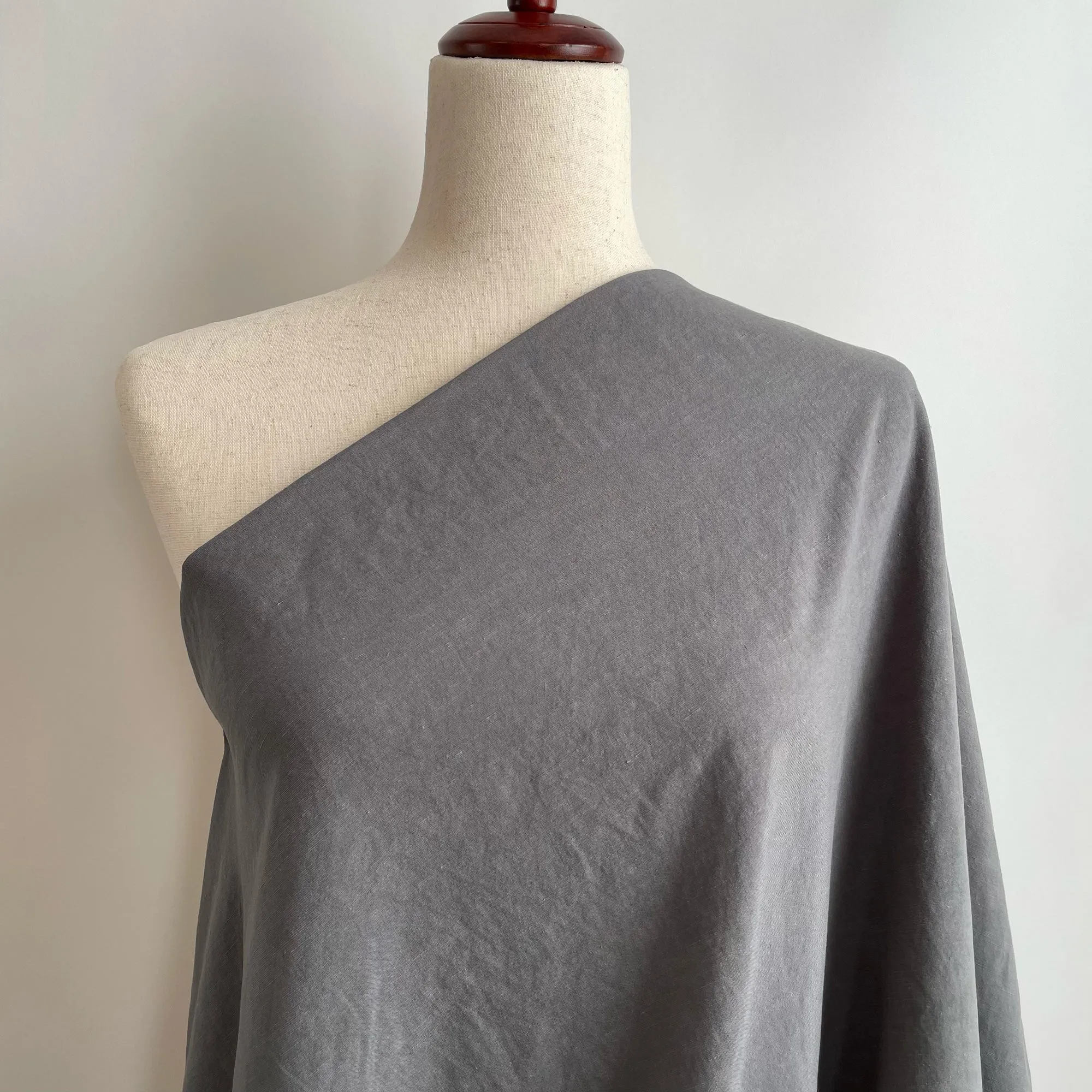 Designer Deadstock Rayon Linen | Ash Olive