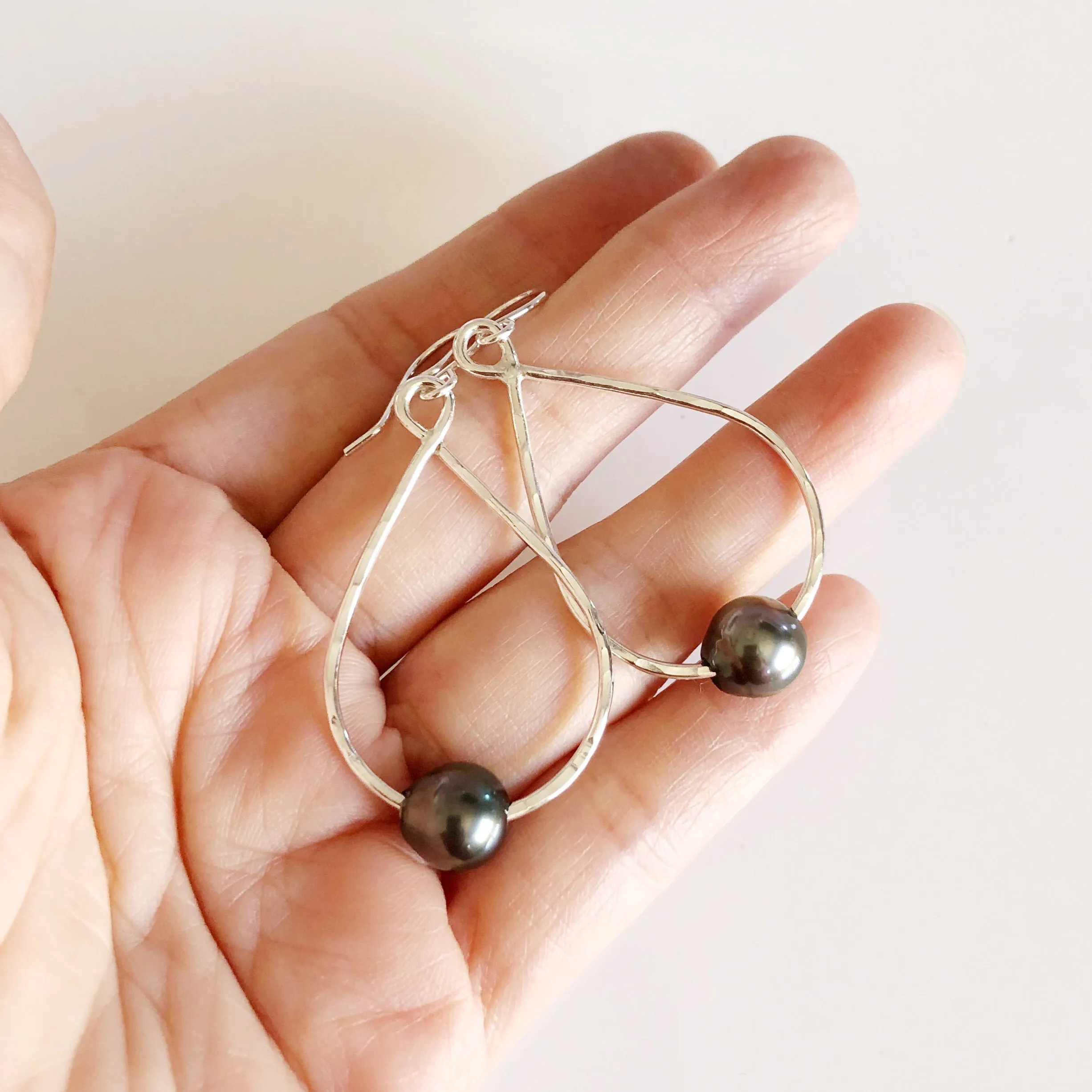 Earrings STELLA - tahitian pearl (E473)