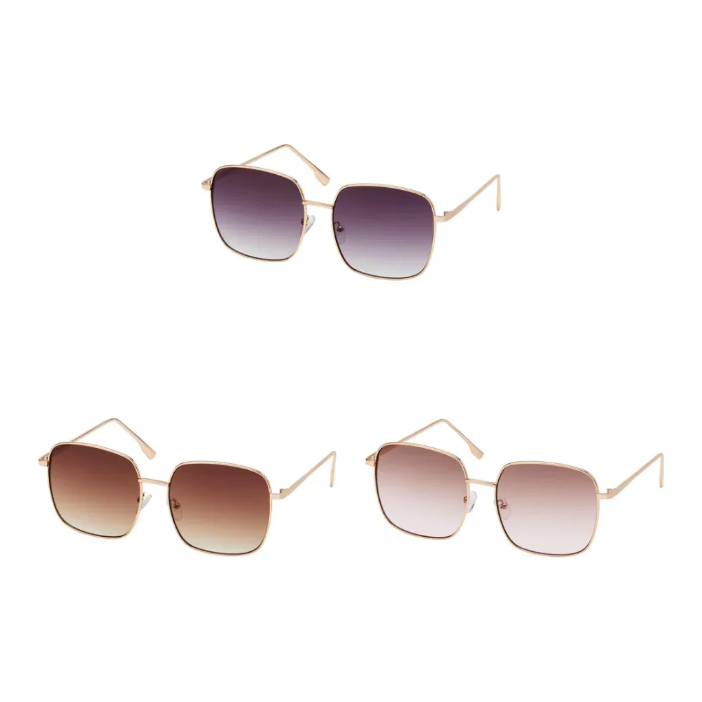 Fancy Metal Square Sunglasses Assortment