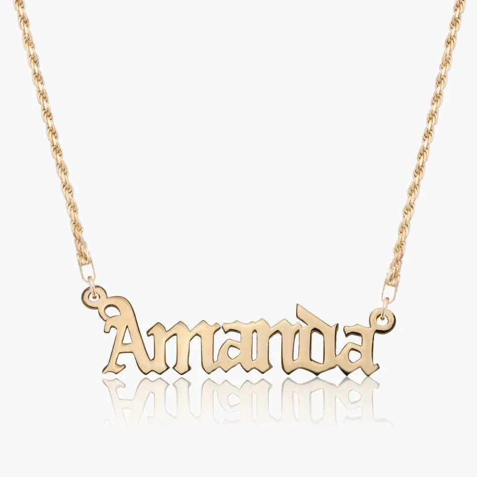 Gothic Name Necklace