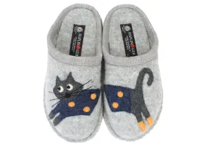 Haflinger Slippers Flair Cucho Cat Grey