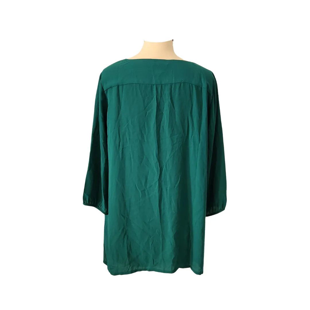 H&M Emerald Green Blouse | Pre Loved |