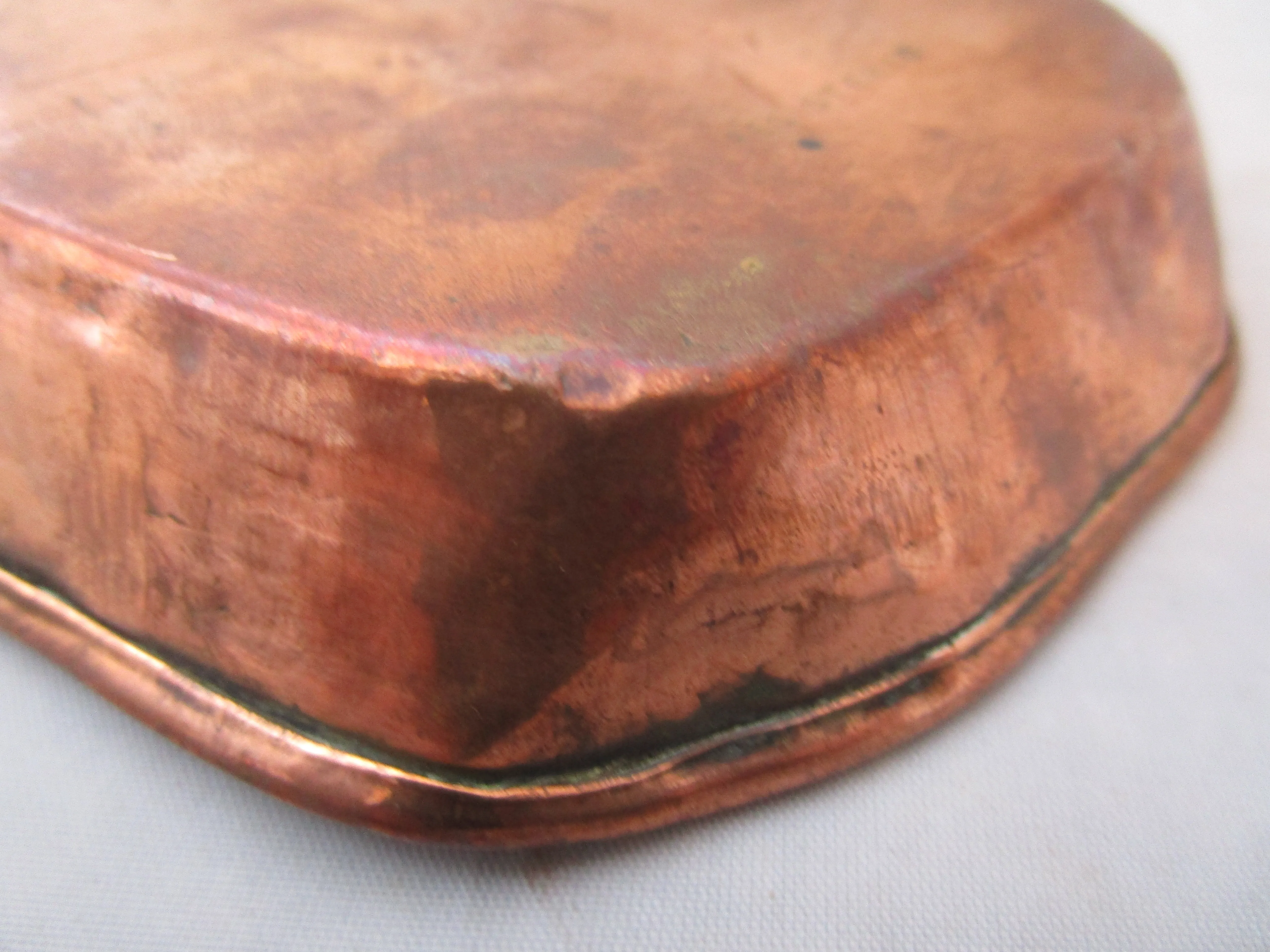 Handbeaten Copper Teachers Whiskey Coaster Vintage c1940