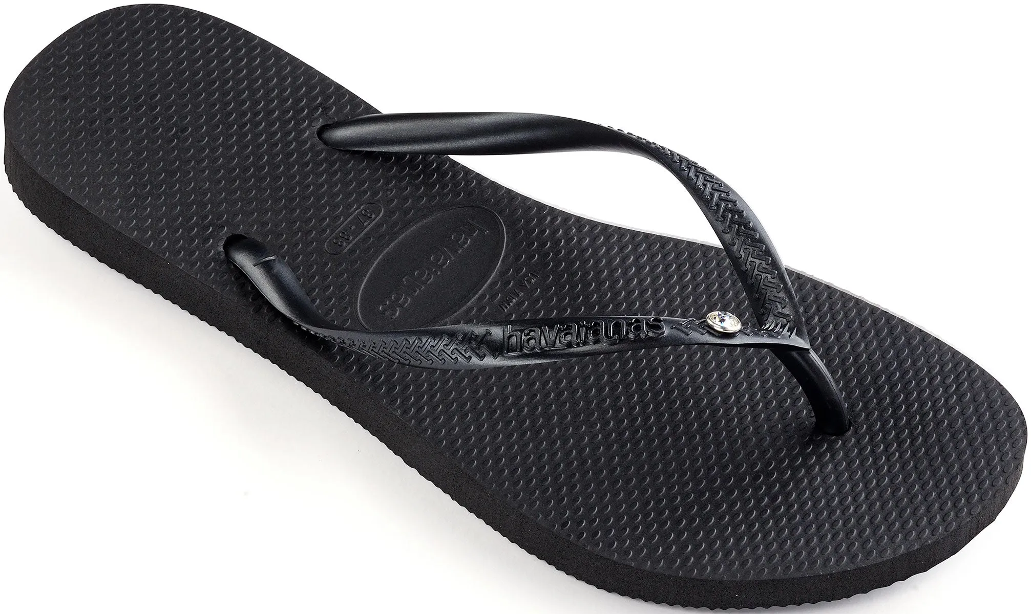 Havaianas Slim Crystal In Black For Women