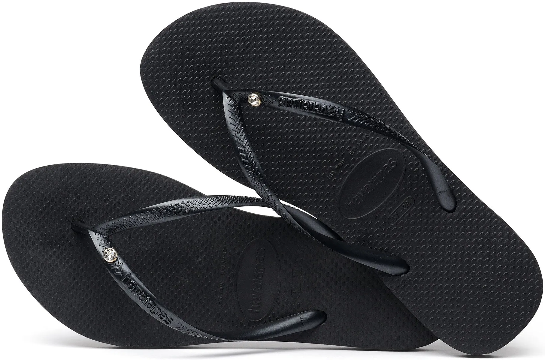 Havaianas Slim Crystal In Black For Women