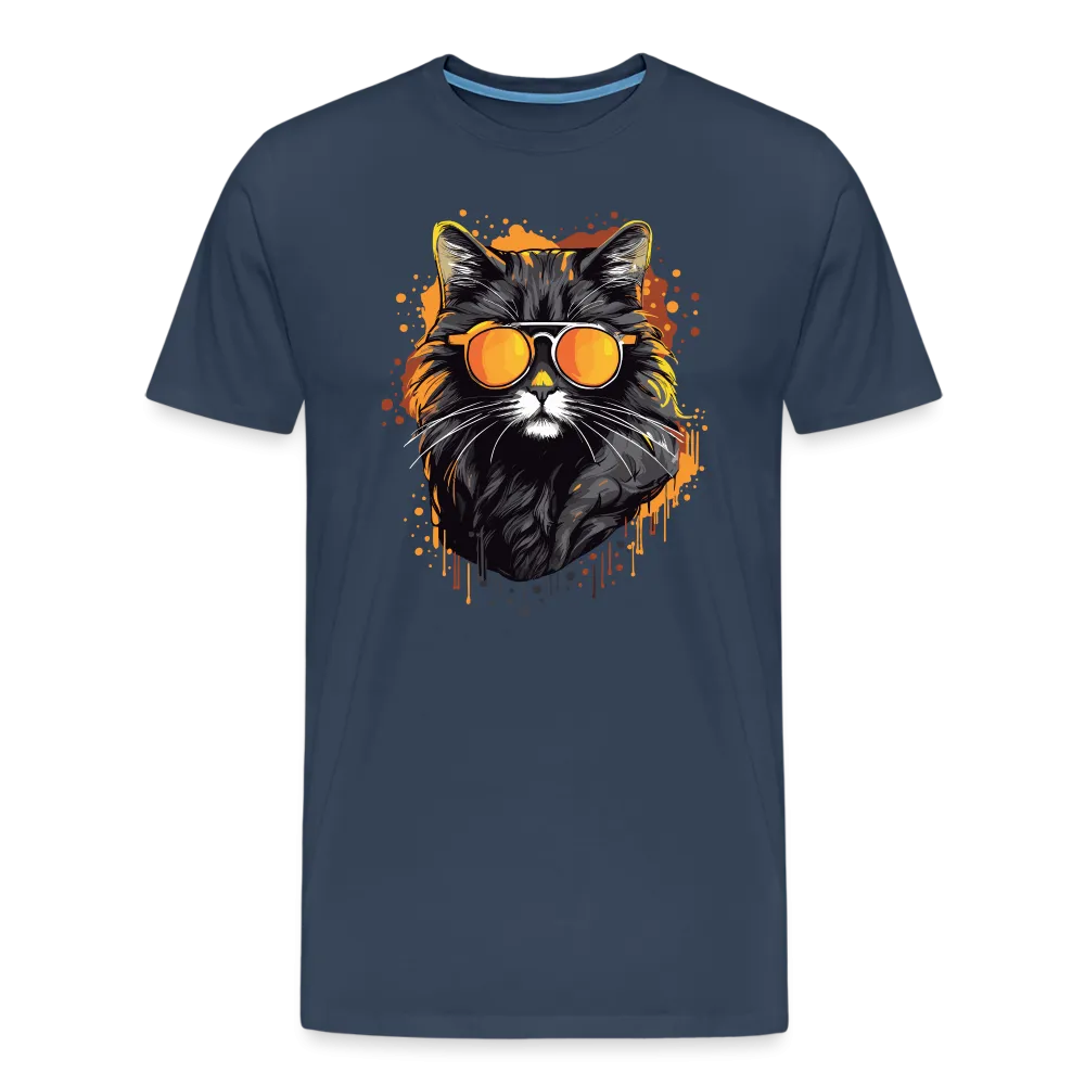 Herren T-Shirt mit Katzenmotiv "Cool Cat"