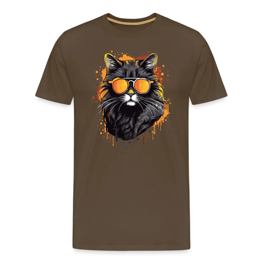 Herren T-Shirt mit Katzenmotiv "Cool Cat"