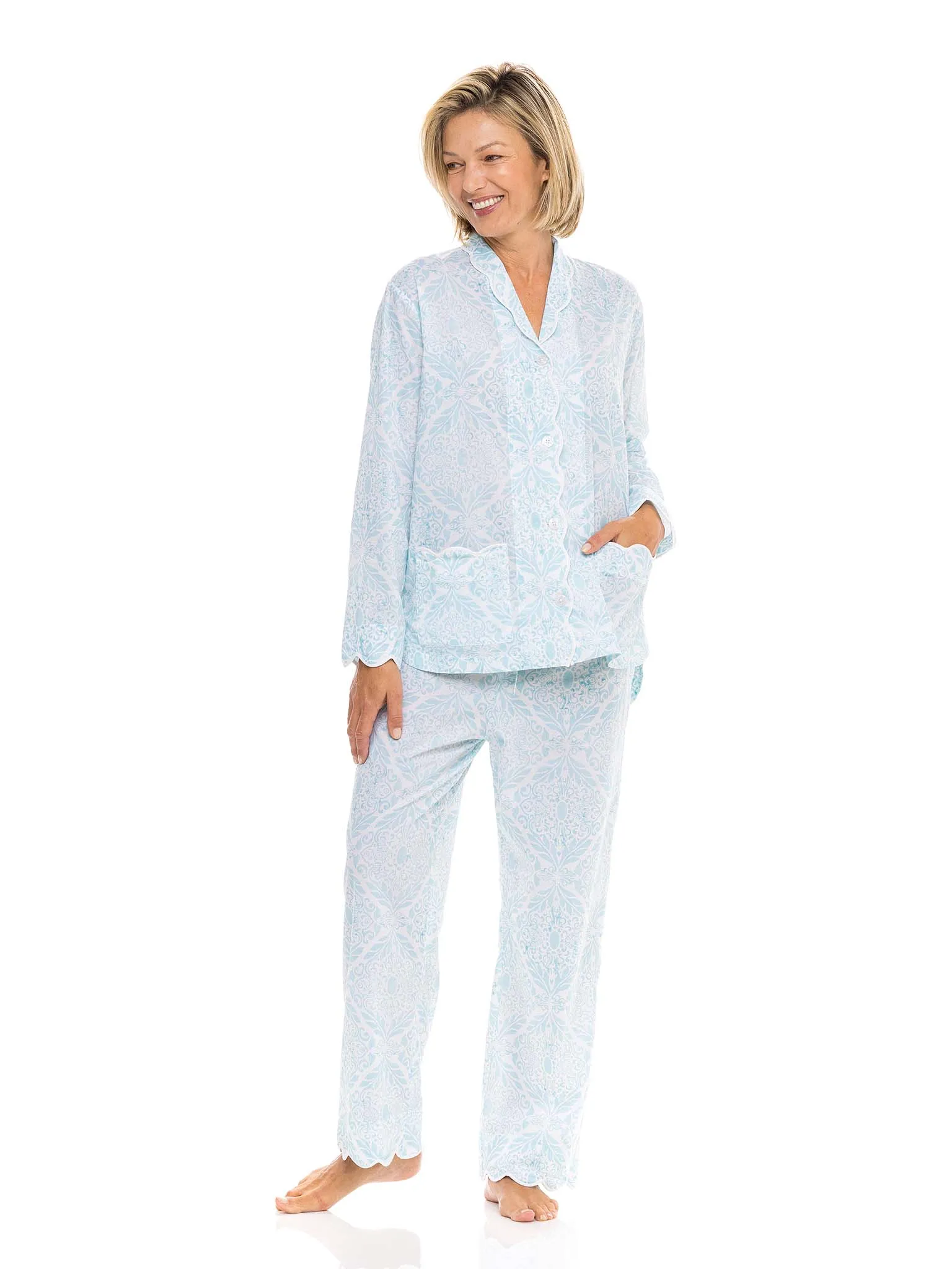 Ice Blue Filigree Pajamas