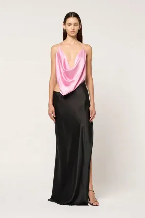 ICED BIAS SLIP DRESS-BLACK/PINK