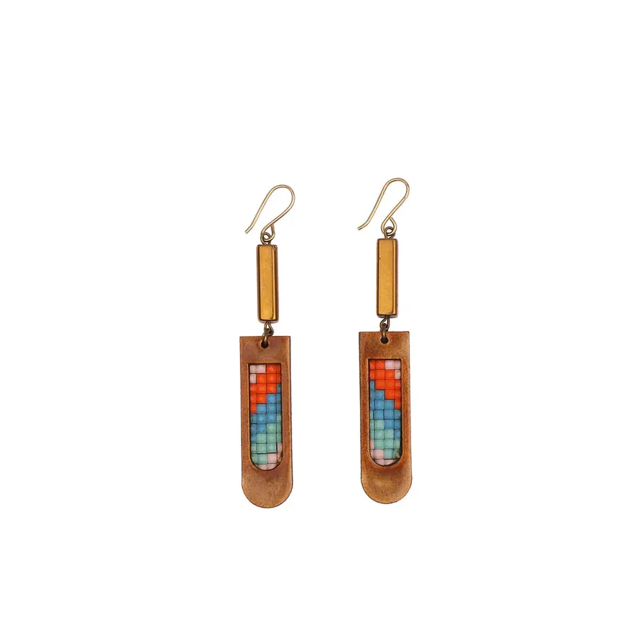 INKATURAH Jug Drops mini African Print Earrings