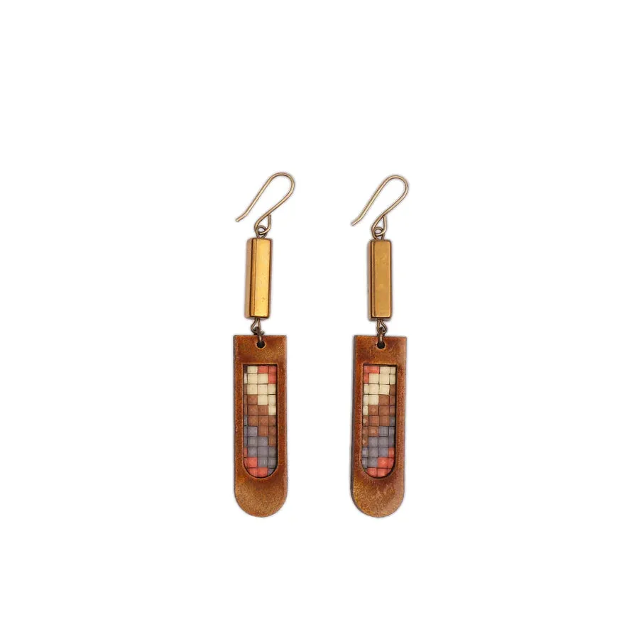 INKATURAH Jug Drops mini African Print Earrings