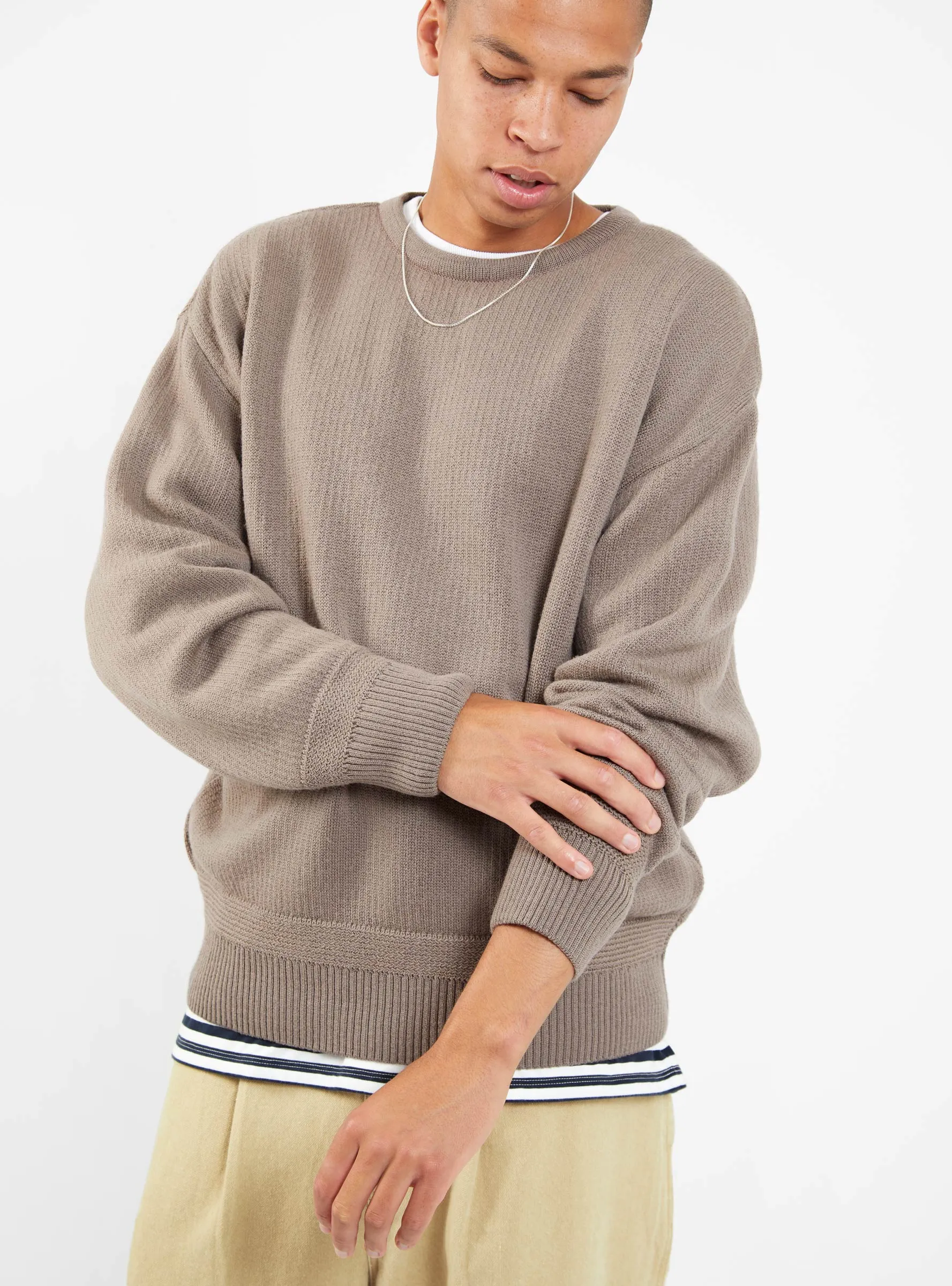 Kendrew Merino Wool Crew Sweater Earth