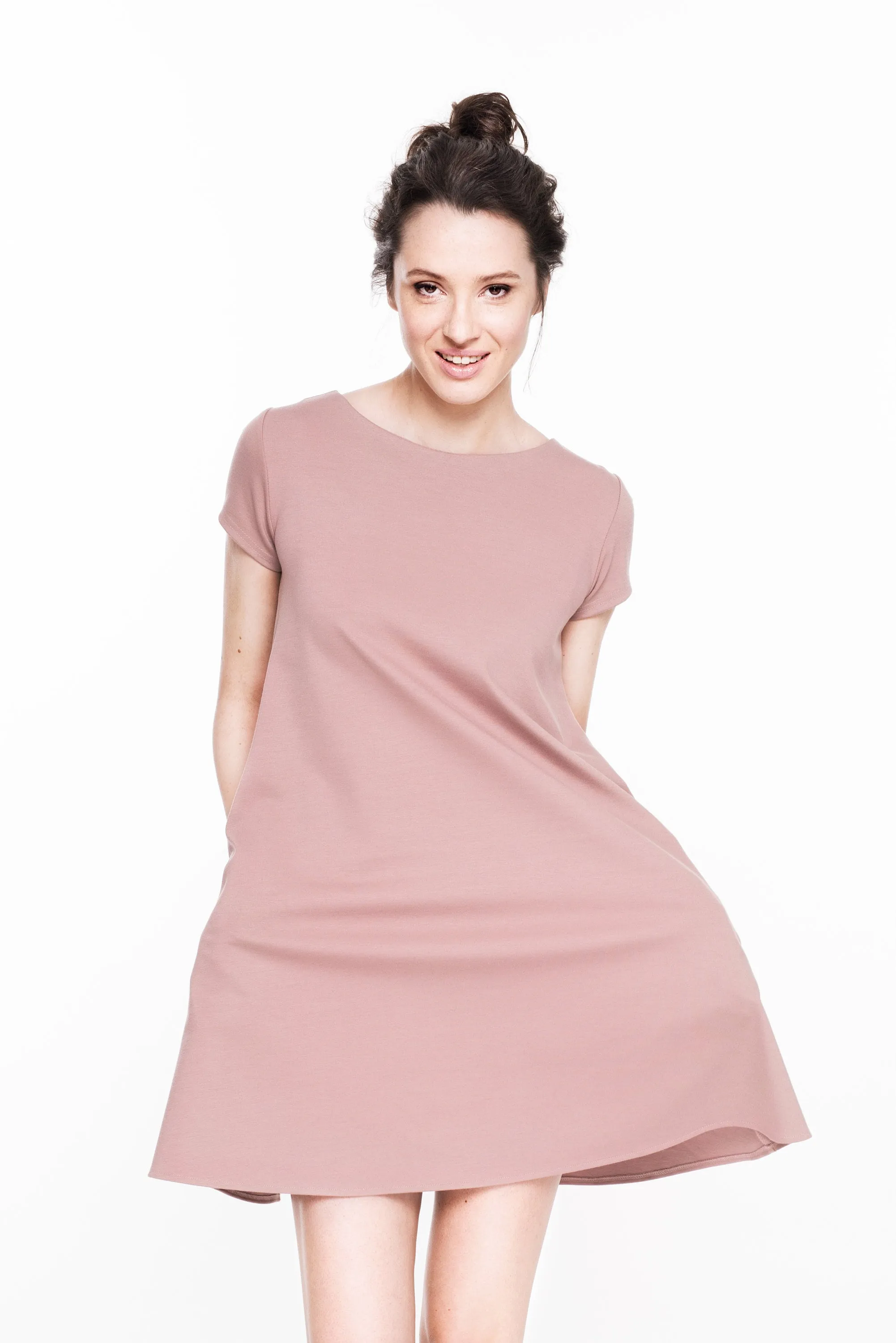 LeMuse SUMMER CALMNESS dress with buttons, Dusty rose, XS