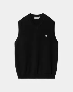 Madison Vest Sweater | Black